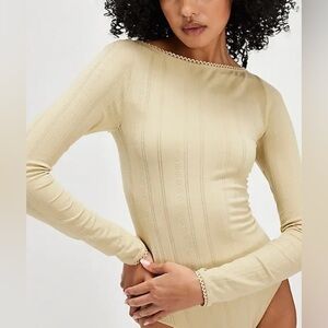 Nwot Free People Playing Favorites Bodysuit